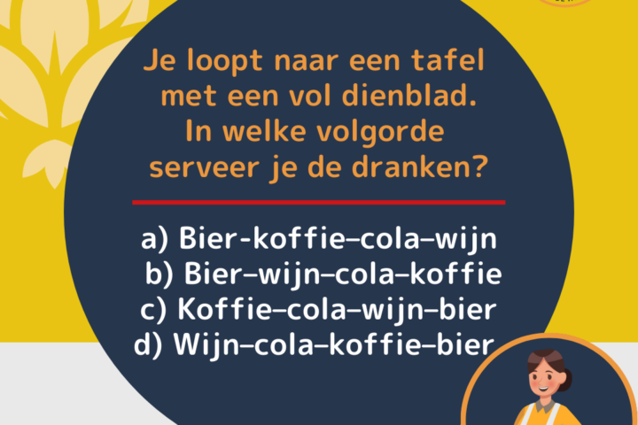 In welke volgorde serveer je de dranken?
